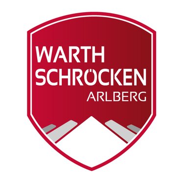 Logo des Skigebiets Warth-Schröcken am Arlberg in Rot-Weiß.